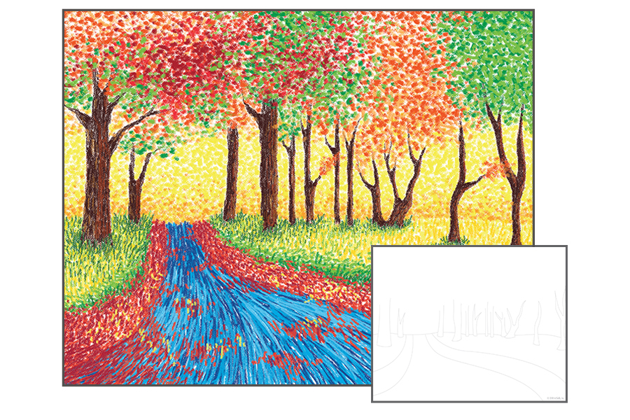 Oil Pastel Tree Artwork  Oil Pastel Drawing for Beginners Step by Step 