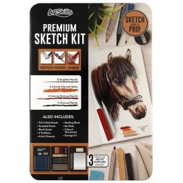 Professional Sketch Drawing Kit, 18 Pieces Art Set of Charcoal