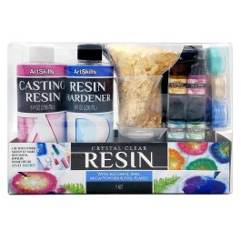 Paint Pouring Kit with Canvas Panels, Tools & Glitter