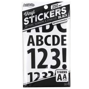 Artskills 2.5 inch Paper Letters and Numbers, for School Projects and Posters, Neon Colors, 335Pc