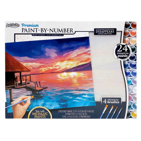 ArtSkills Paint by NumberTropical Cabana Scene for Beginners