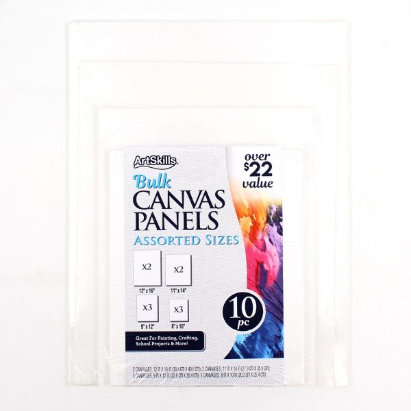 Stretched Canvas for Painting - Primed White Art Canvases 9 x 12