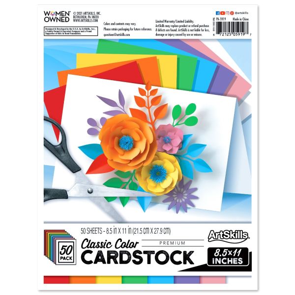 Bright Color Card Stock Paper, 65lb. 8.5 X 11 Inches - 50 Sheets - Green