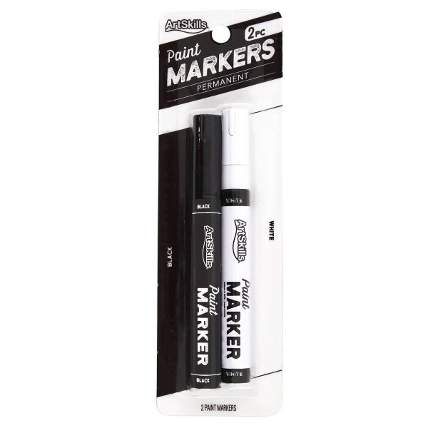 PINTAR Black Acrylic Paint Markers/Pens for Rock Painting - Pack