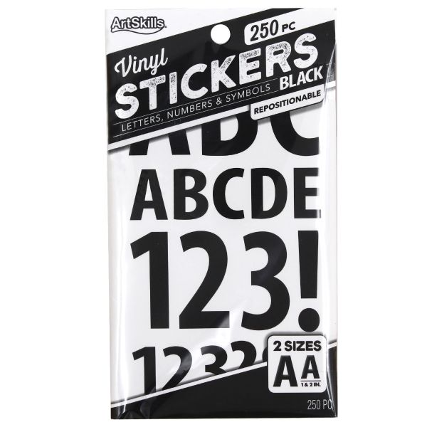 HeadLine White Vinyl Stick-On Letters or Numbers
