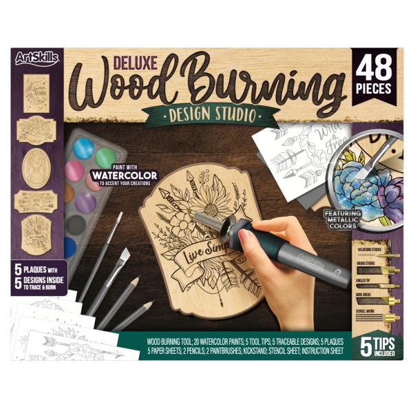 72Pcs Wood Burning Kit for Beginners, Adjustable Professional Wood Bur –  WoodArtSupply